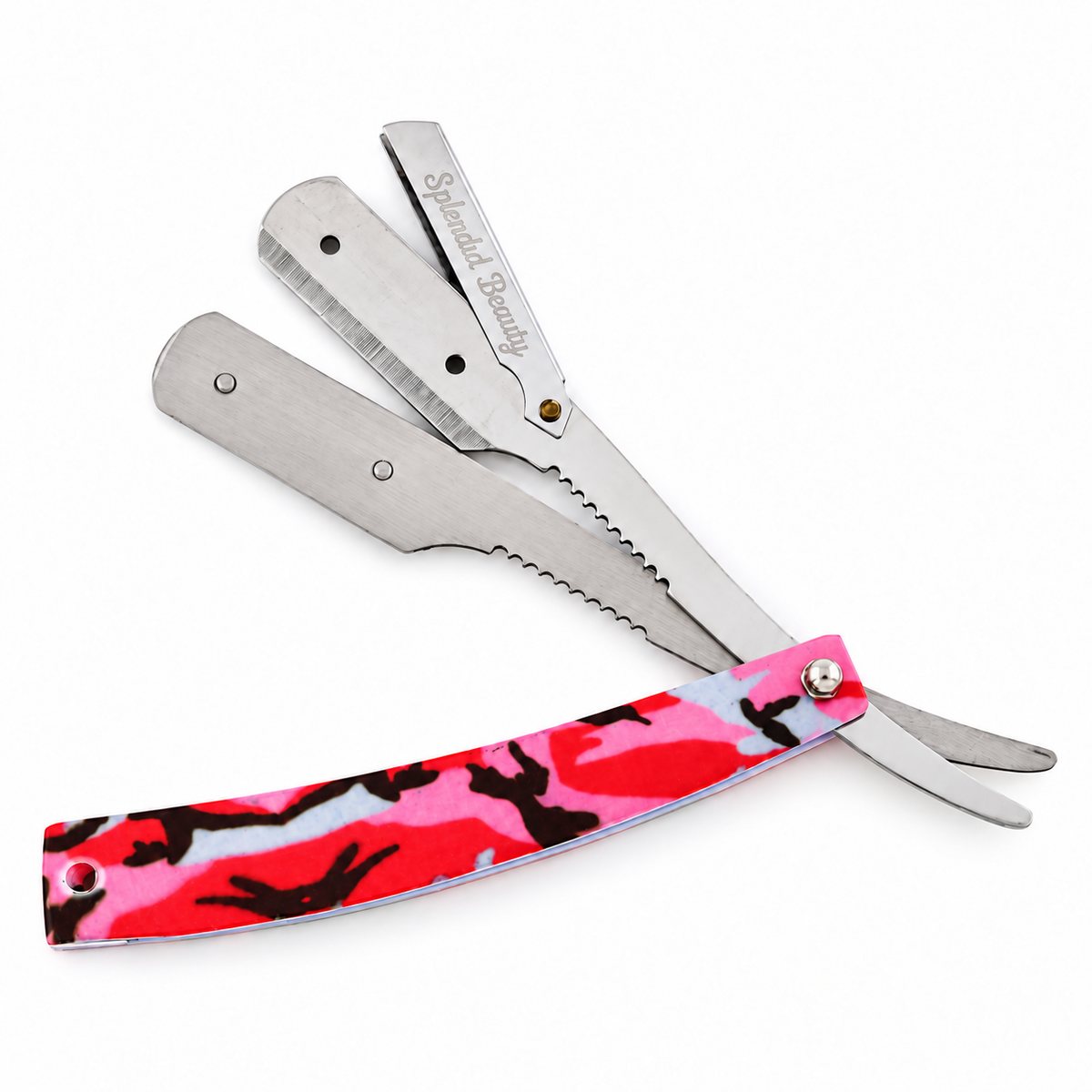 Pink Camo shavette razor, SB-RZ-005