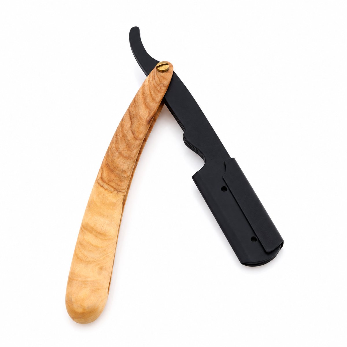 Olive Wood Black shavette razor, SB-RZ-025